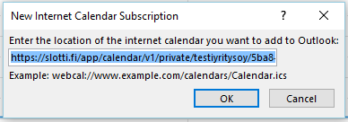 Outlook URL
