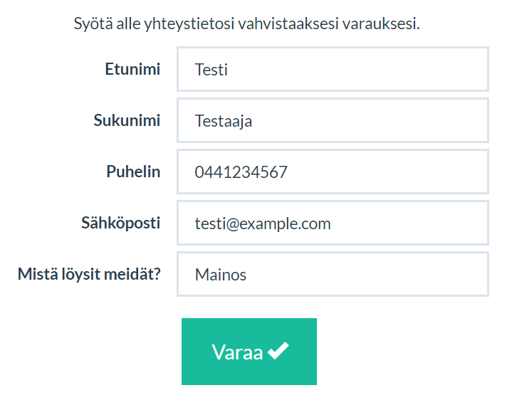 varaa-vaihtoehto